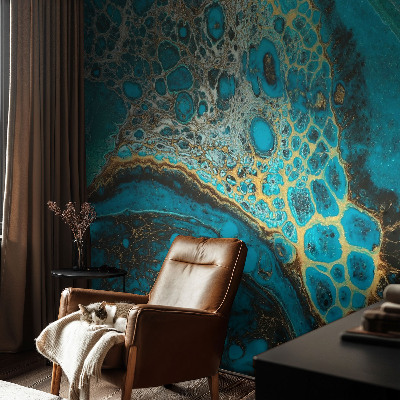 Mural decorativo con una estructura abstracta
