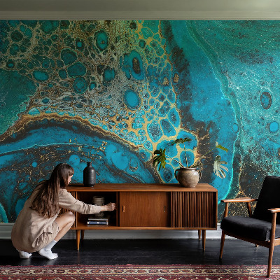 Mural decorativo con una estructura abstracta