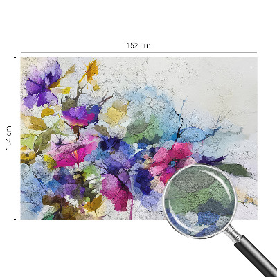 Papel mural texturado decorativo con diseño de flores abstractas