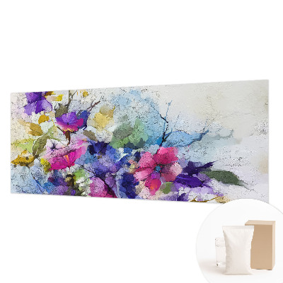 Papel mural texturado decorativo con diseño de flores abstractas
