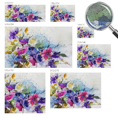 Papel mural texturado decorativo con diseño de flores abstractas