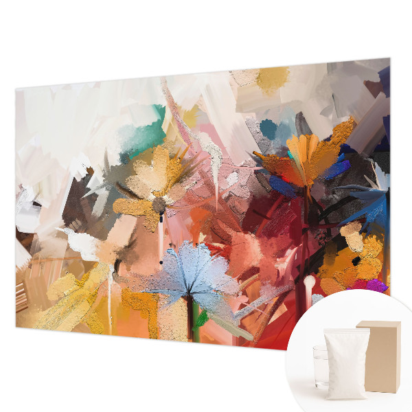 Papel mural con patrón decorativo con un diseño floral abstracto