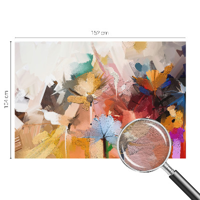 Papel mural con patrón decorativo con un diseño floral abstracto
