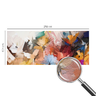 Papel mural con patrón decorativo con un diseño floral abstracto