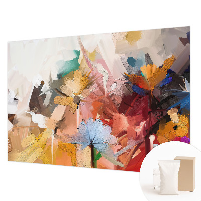 Papel mural con patrón decorativo con un diseño floral abstracto
