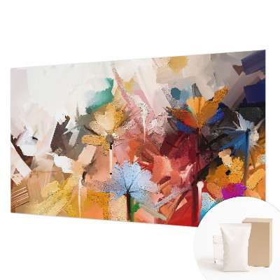 Papel mural con patrón decorativo con un diseño floral abstracto