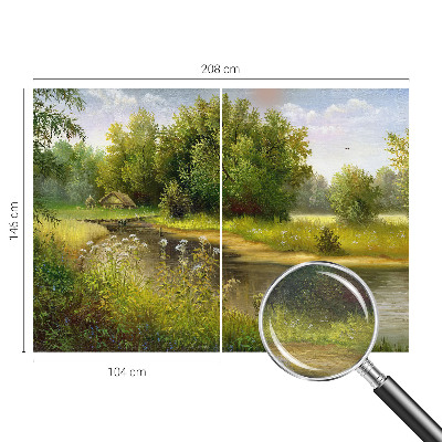 Fotomural decorativo para cabecero de cama con un paisaje rural