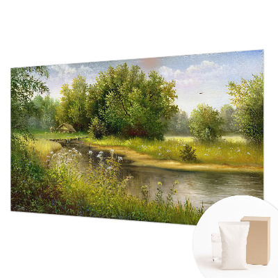 Fotomural decorativo para cabecero de cama con un paisaje rural
