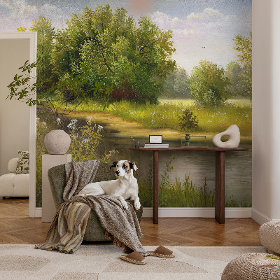 Fotomural decorativo para cabecero de cama con un paisaje rural