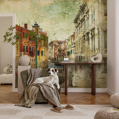 Mural de pared con estampado hermoso con una impresión de estilo urbano