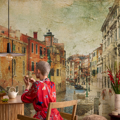 Mural de pared con estampado hermoso con una impresión de estilo urbano