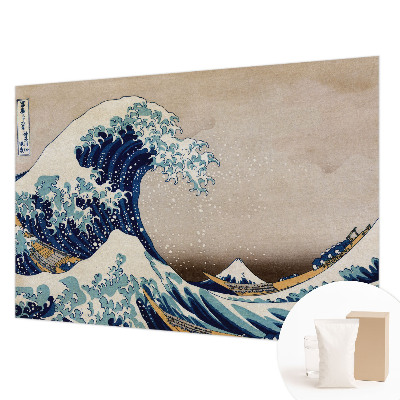 Papel mural con patrón decorativo con motivo de ola dramática