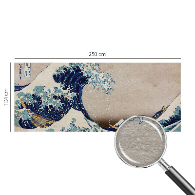 Papel mural con patrón decorativo con motivo de ola dramática