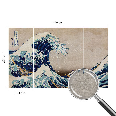 Papel mural con patrón decorativo con motivo de ola dramática
