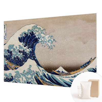 Papel mural con patrón decorativo con motivo de ola dramática
