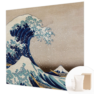 Papel mural con patrón decorativo con motivo de ola dramática