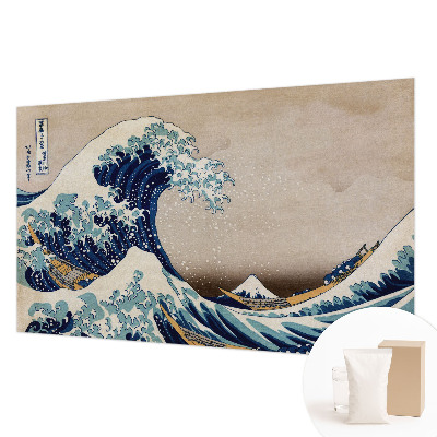Papel mural con patrón decorativo con motivo de ola dramática