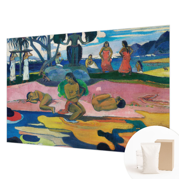 Mural decorativo con diseño de escapada tropical