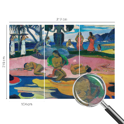 Mural decorativo con diseño de escapada tropical