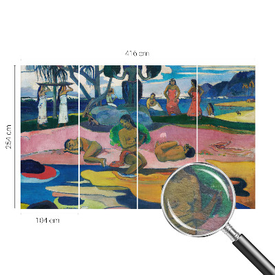 Mural decorativo con diseño de escapada tropical