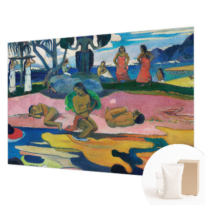 Mural decorativo con diseño de escapada tropical