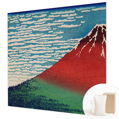Fotomural decorativo para cabecero de cama con diseño de montaña roja para cabecero