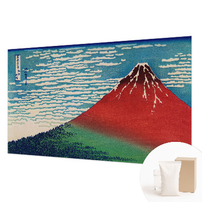 Fotomural decorativo para cabecero de cama con diseño de montaña roja para cabecero