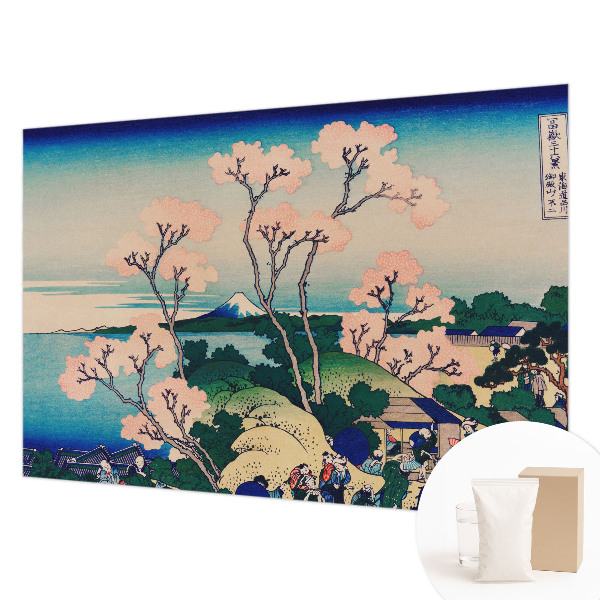Papel mural texturado decorativo con motivo de flores de cerezo