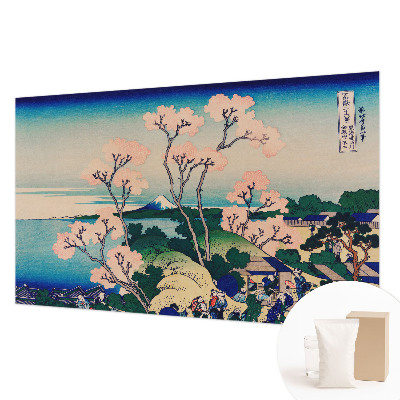 Papel mural texturado decorativo con motivo de flores de cerezo