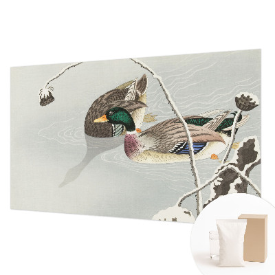 Mural de pared con estampado hermoso con un diseño de patos tranquilos