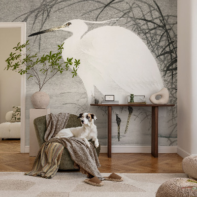 Mural decorativo con un paisaje acuático