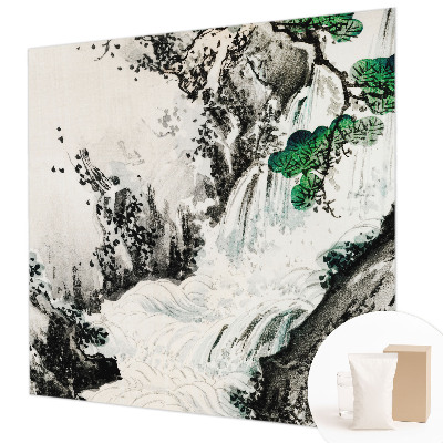 Papel mural con patrón decorativo con diseño de cascada natural