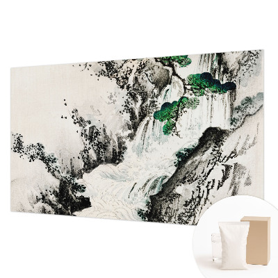 Papel mural con patrón decorativo con diseño de cascada natural
