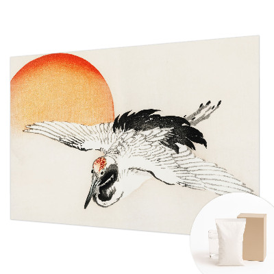 Mural de pared con estampado hermoso con diseño de grúa elegante