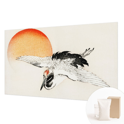 Mural de pared con estampado hermoso con diseño de grúa elegante