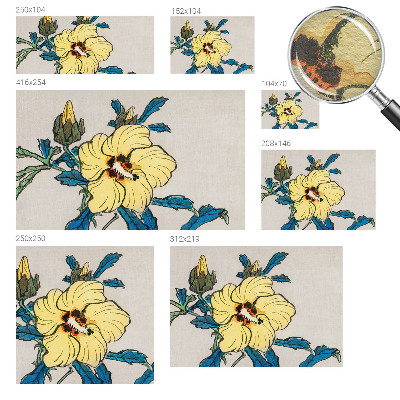 Mural de pared con estampado hermoso con diseño de flor amarilla