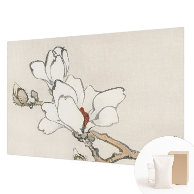 Mural decorativo con magnolias delicadas