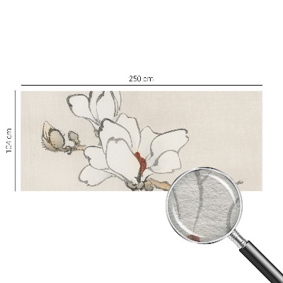 Mural decorativo con magnolias delicadas