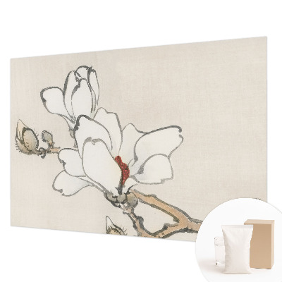 Mural decorativo con magnolias delicadas