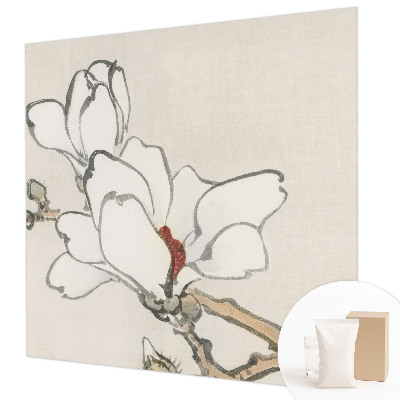 Mural decorativo con magnolias delicadas
