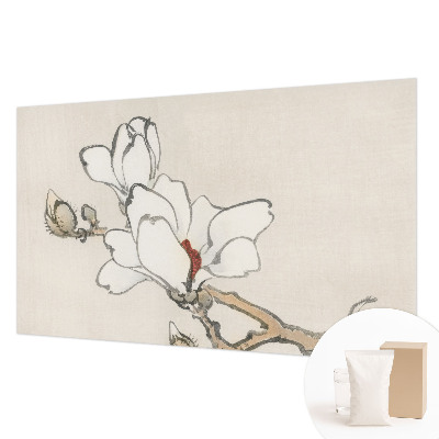 Mural decorativo con magnolias delicadas