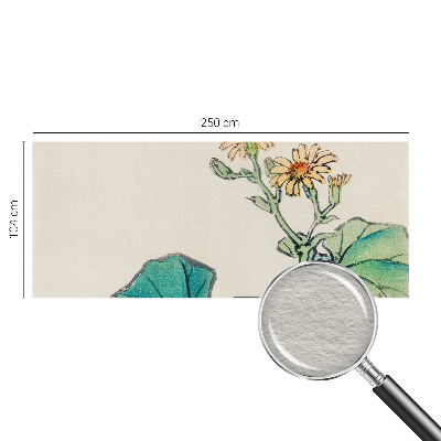 Fotomural decorativo para cabecero de cama con motivo de flores y hojas