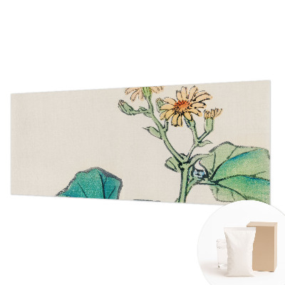 Fotomural decorativo para cabecero de cama con motivo de flores y hojas