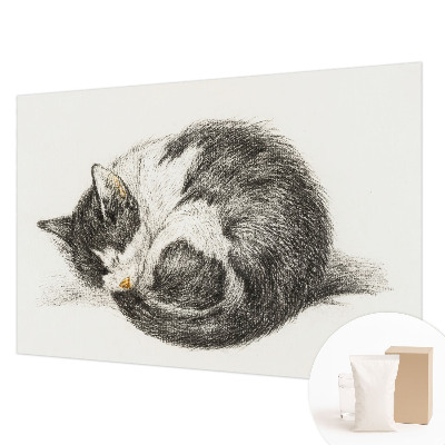 Papel mural con patrón decorativo con un diseño de gatito adorable