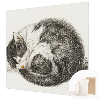 Papel mural con patrón decorativo con un diseño de gatito adorable