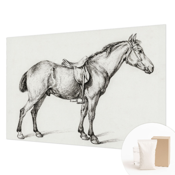 Mural de pared con estampado hermoso con un boceto de un caballo