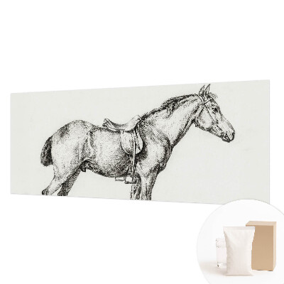 Mural de pared con estampado hermoso con un boceto de un caballo