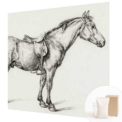 Mural de pared con estampado hermoso con un boceto de un caballo