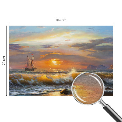 Mural decorativo con un panorama del mar