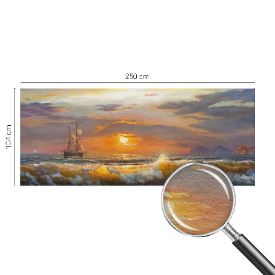 Mural decorativo con un panorama del mar